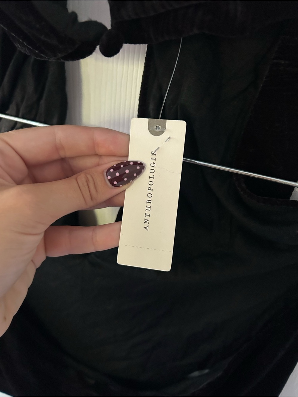 NWT with flaw Anthropologie Dolan Black Velvet Halter Top Size Medium - Picture 9 of 13